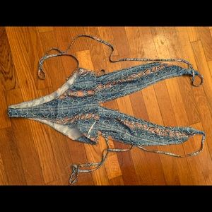 Bikini one piece with cover-up robe